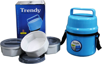 

Demkas Trendy 3 Containers Lunch Box(500 ml), Red