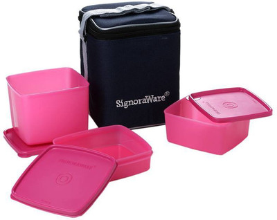 

Signoraware Director Special Medium 3 Containers Lunch Box(1700 ml), Pink