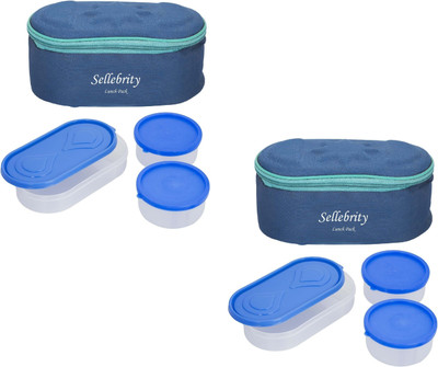 

Sellebrity Combo Browny Blue 6 Containers Lunch Box(1300 ml)