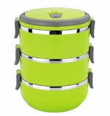

Kids Mandi 3 LAYER 3 Containers Lunch Box(2100 ml), Green