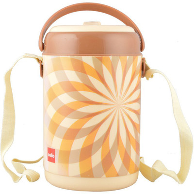 

Cello World Mark Hot Tiffin 4 Containers Lunch Box, Brown;orange
