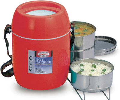 

Asian GEPASIAN008 3 Containers Lunch Box, Red