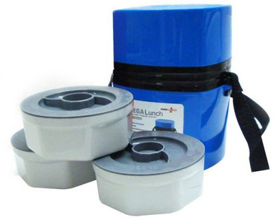 

Technocraft Power Plus 3 Containers Lunch Box(700 ml), Blue