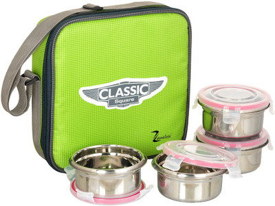 

Zanelux LB-028 4 Containers Lunch Box(1000 ml), Multicolor