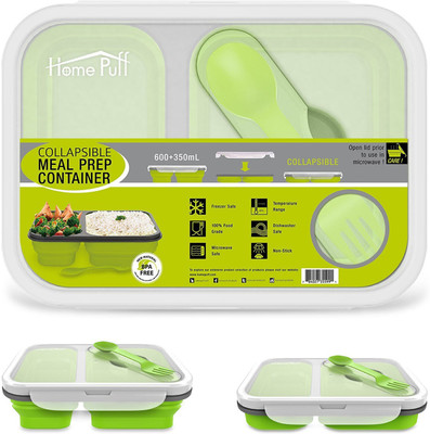Home Puff Collapsible Lunch Box Bento Bpa Free Silicone Microwave