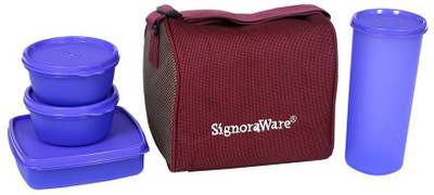 

Signoraware Best Jumbo 3 Containers Lunch Box(1250 ml), Purple