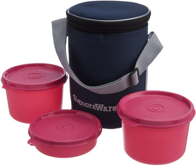 

Signoraware Executive Medium 3 Containers Lunch Box, Pink