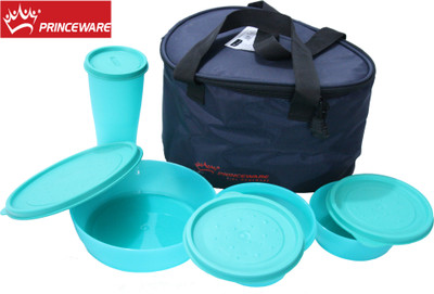 

Princeware Super 4 Containers Lunch Box(750 ml), Green