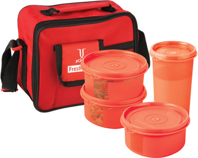 

Joyo Fresher ware Smart 4 Containers Lunch Box(450 ml), Red