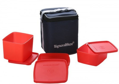 

Signoraware Director Special Lunch Box -Red (Medium) 3 Containers Lunch Box(1700 ml)