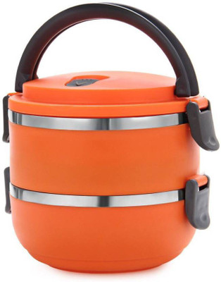 

Caryn Leaf Proof 2 Containers Lunch Box(1400 ml), Orange