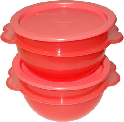 

Tupperware star bowls 2 Containers Lunch Box(400 ml), Red