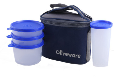 

Oliveware LB54Blue 4 Containers Lunch Box(1355 ml), Multicolor
