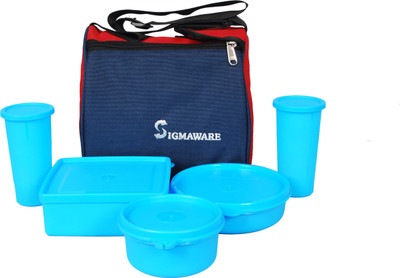 

Sigmaware Best Buy 5 Containers Lunch Box(1150 ml), Turquoise blue