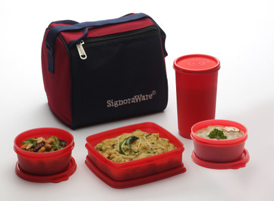 Signoraware 513 Best Lunch with Bag 4 Containers Lunch Box(1050 ml)
