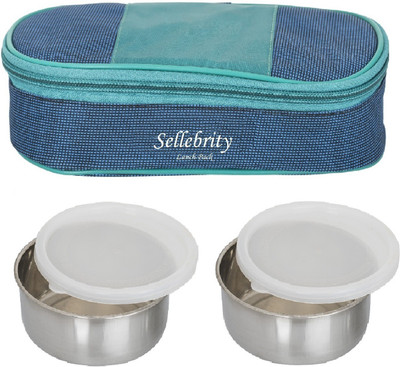 

Sellebrity Super 2 Containers Lunch Box(400 ml), Blue;green