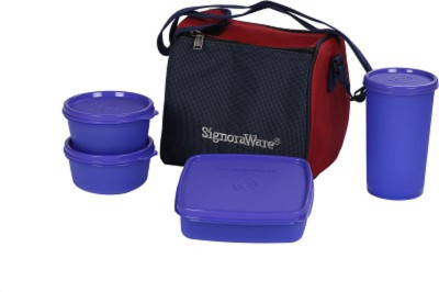 Signoraware Jumbo With Bag 513 4 Containers Lunch Box(1050 ml)