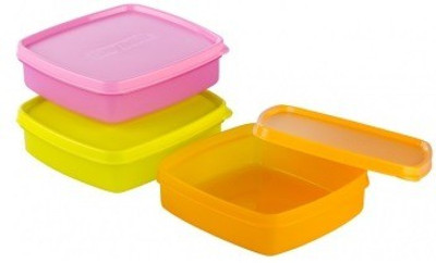 

Nayasa Vital Square 3 Containers Lunch Box, Multicolor