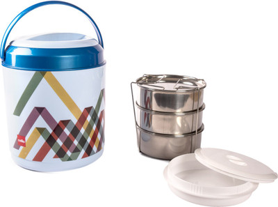 

Cello 134633 3 Containers Lunch Box(800 ml), Blue