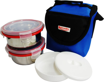 

Rishabh Super Lunch 2 3 Containers Lunch Box(600 ml), Blue