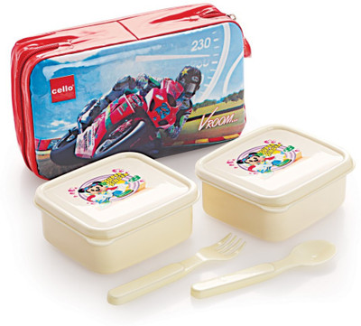 

Cello World Aruba 2 Containers Lunch Box, Red