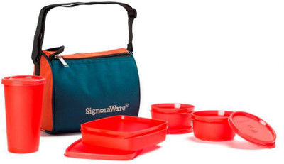 

Signoraware Best Sapphire 4 Containers Lunch Box(980 ml), Red