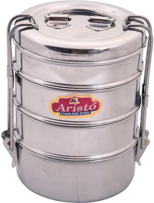 

Aristo Tiffin 8X4 4 Containers Lunch Box(430 ml), Silver