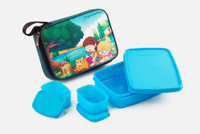 

Signoraware Play Time Box 3 Containers Lunch Box(1150 ml), Blue