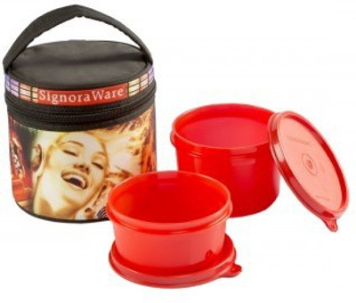 Signoraware Executive - Red (-760ml) 2 Containers Lunch Box(760 ml)