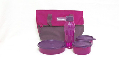 

Tupperware Berrylicious Set 3 Containers Lunch Box(1000 ml), Purple