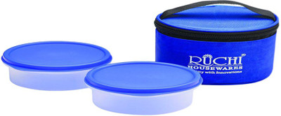

Honestystore – Super Fresh Tiffin Set Ruchi Food Storage Containers With Bag Leak Proof Air Tight 2 Containers Lunch Box(500 ml), Navy blue