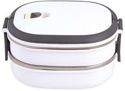 

AADYA HOMIO102 2 Containers Lunch Box(2 L), White