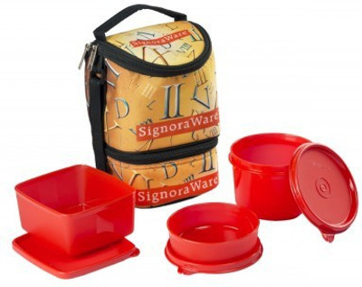 Signoraware Roman Trio - Red (1130ml) 3 Containers Lunch Box(1130 ml)