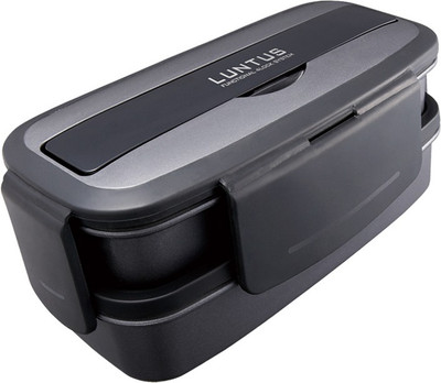 

ASVEL Lunch box with insulated cover from Asvel of Japan 2 Containers Lunch Box(850 ml), Black