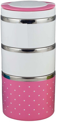 

BeHome SSLB-021 I 3 Containers Lunch Box(1230 ml), Pink