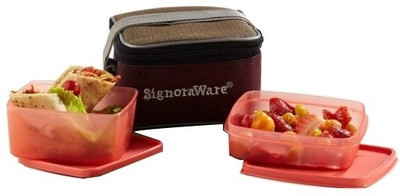

Signoraware 511 2 Containers Lunch Box(850 ml), Orange