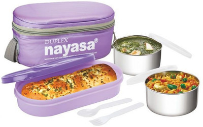 Nayasa np-239 3 Containers Lunch Box(750 ml), Purple