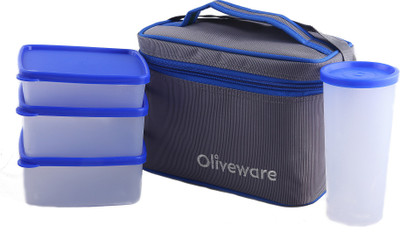 

Oliveware LB53Blue 4 Containers Lunch Box(1500 ml), Multicolor