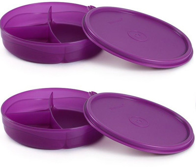 

Tupperware Dish-2 2 Containers Lunch Box(350 ml), Purple