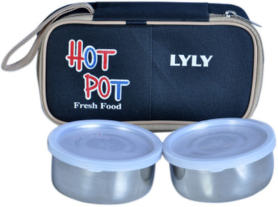 

Lyly Hot Pot 2 2 Containers Lunch Box(700 ml), Multicolor