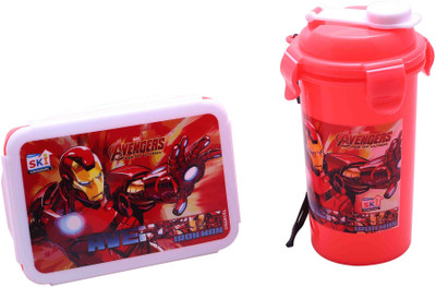 Funcart Funcart iron Man tiffin box & sipper set 1 Containers Lunch Box(300 ml), Multicolor