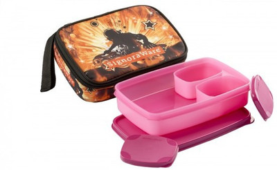 

Signoraware Rock DJ Compact - Pink (1050ml) 3 Containers Lunch Box(1050 ml)