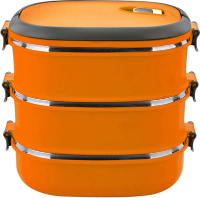 LoveHome PSTF0012 3 Containers Lunch Box(2700 ml), Orange