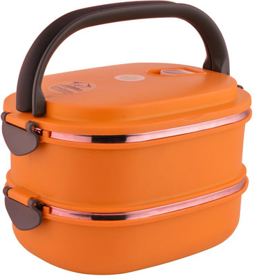 

LoveHome LoveHome 2 Tiers Rectangle 1 Containers Lunch Box(1800 ml), Orange