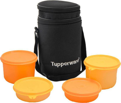 

Tupperware Lunch Boxes 4 container 4 Containers Lunch Box(1000 ml), Orange;yellow