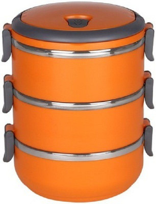 

Kids Mandi 3 LAYER 3 Containers Lunch Box(2100 ml), Orange