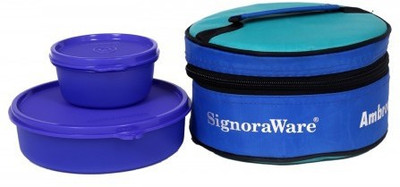Signoraware M528 2 Containers Lunch Box(750 ml), Purple