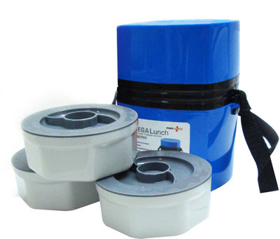 

Power Plus MEEH35BL1213 3 Containers Lunch Box(1200 ml), Blue