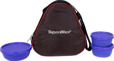 Signoraware Sleek 3 Containers Lunch Box(700 ml)