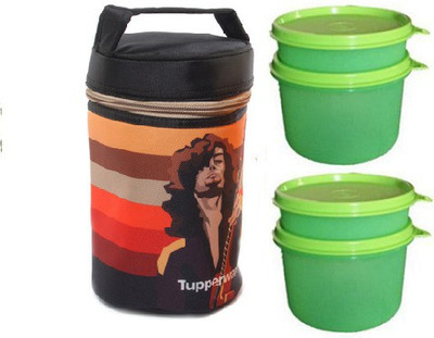 Tupperware Rocker Green Lunch 4 Containers Lunch Box(1300 ml)